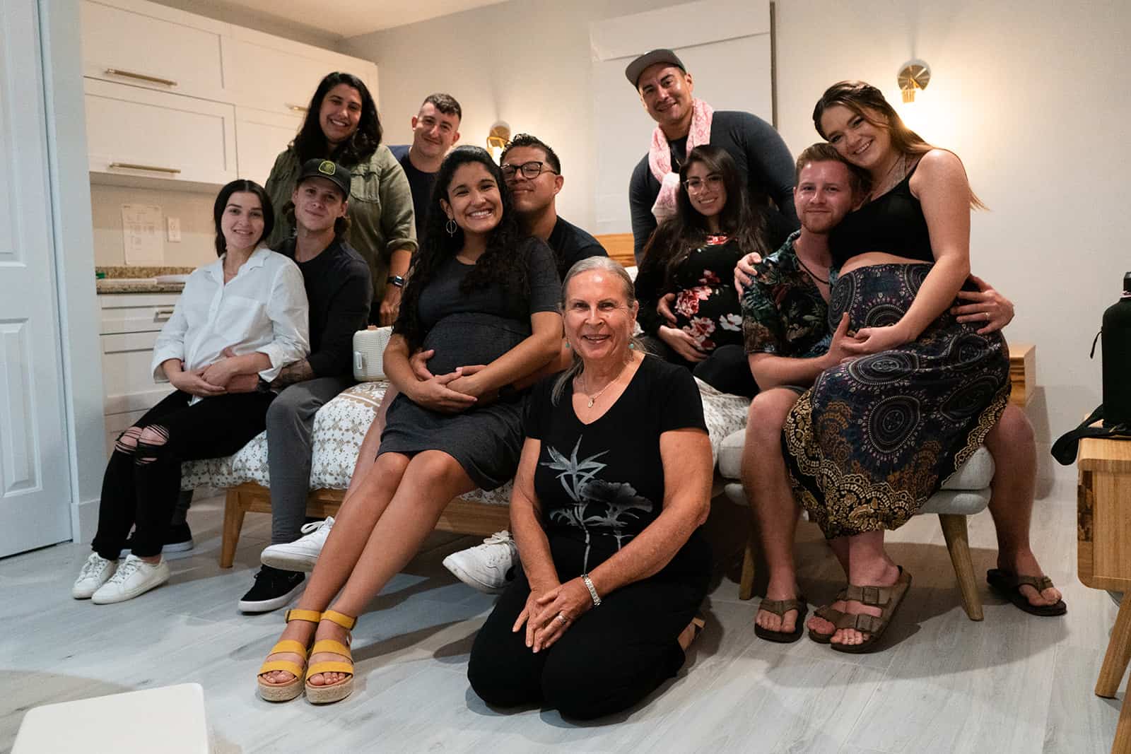 Group of couples attending childbirth Blissborn Childbirth Class in West Palm Beach